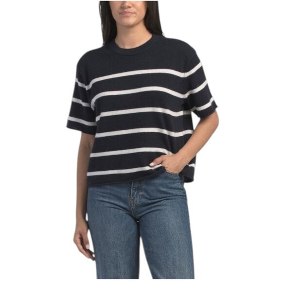 White + Warren Sweaters - WHITE + WARREN Cashmere Short Sleeve Rolled Sweater